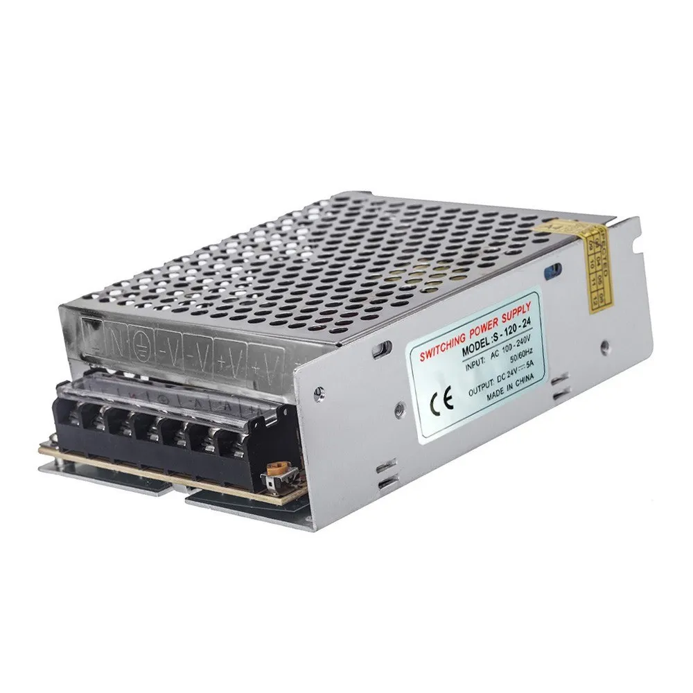 AC 100V~240V to DC 24V 5A 120W Voltage Transformer Switch Power Supply for Led Strip
AC 100V~240V to DC 24V 5A 120W Voltage Transformer Switch Power Supply for Led Strip