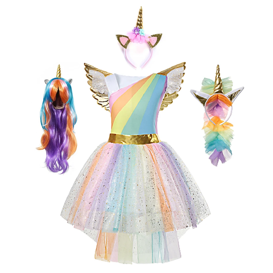 New Girl's Unicorn Costume Rainbow Dress Wedding Birthday Carnival Party Unicornio Princess Dresses Cosplay Kids Clothes Vestido
New Girl's Unicorn Costume Rainbow Dress Wedding Birthday Carnival Party Unicornio Princess Dresses Cosplay Kids Clothes Vestido