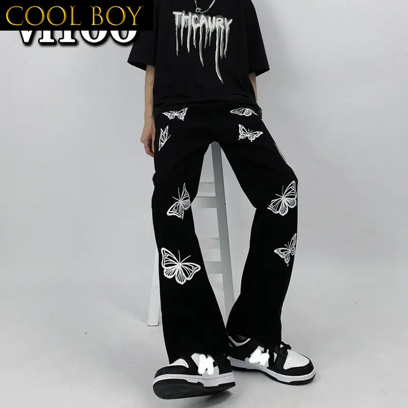 E BOY Women's Printed Butterfly Y2K Clothes Vintage Baggy Jeans Denim Pants Men's Trousers Streetwear Wide Leg Pants For Men
E BOY Women's Printed Butterfly Y2K Clothes Vintage Baggy Jeans Denim Pants Men's Trousers Streetwear Wide Leg Pants For Men