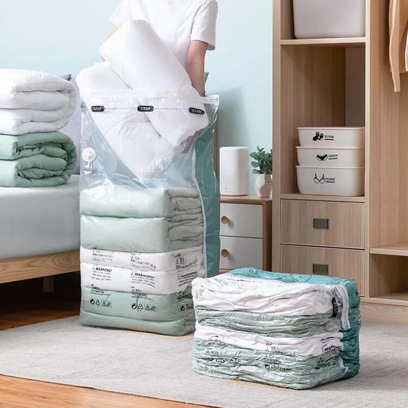 No Pump Need Vacuum Bag Quilt Clothes Organizer Wardrobe Storage SealerBags Compressed Saving Space Bags Reusable Travel Package
No Pump Need Vacuum Bag Quilt Clothes Organizer Wardrobe Storage SealerBags Compressed Saving Space Bags Reusable Travel Package