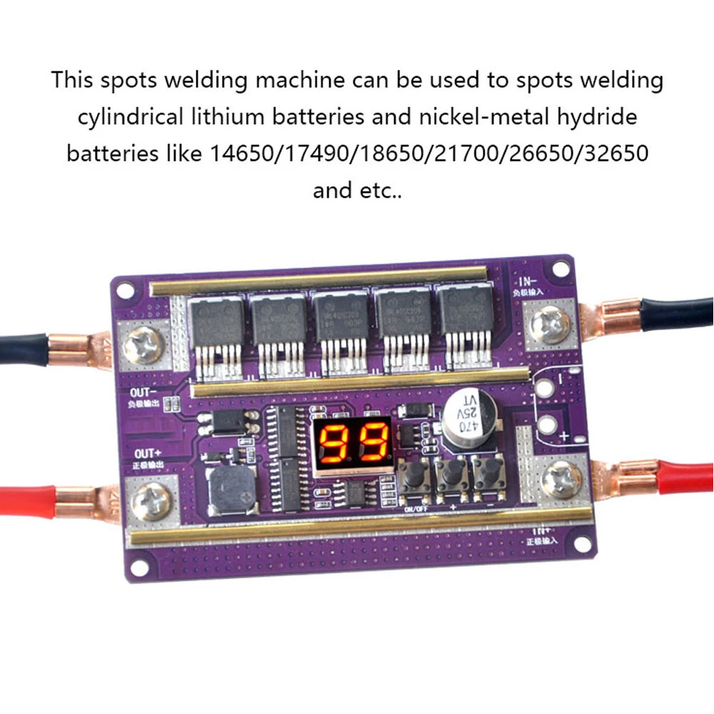 Mini Spot Welding Machine 99 Gears of Power Adjustable Spots Welding Control Board for Welding 18650 Battery 0.05-0.2mm Nickel
Mini Spot Welding Machine 99 Gears of Power Adjustable Spots Welding Control Board for Welding 18650 Battery 0.05-0.2mm Nickel