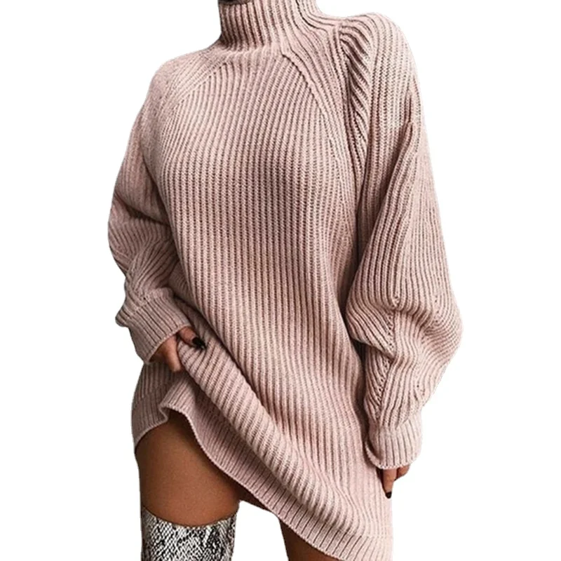 Street knitwear mid-length raglan sleeve sweater dress oversized sweater turtleneck sweater LOOSE
Street knitwear mid-length raglan sleeve sweater dress oversized sweater turtleneck sweater LOOSE