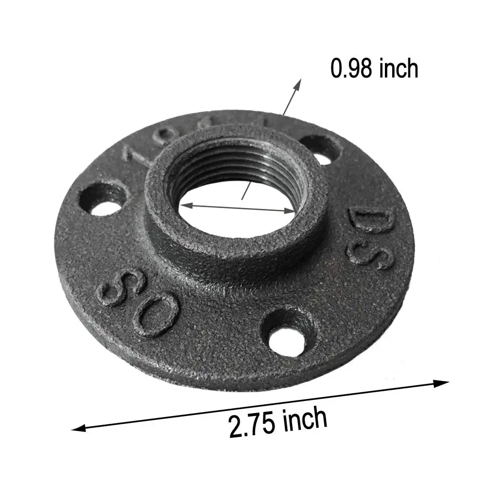 3/4 Inch 3 hole Malleable Thread Iron Floor Flange for DIY Floating Wall Shelves
3/4 Inch 3 hole Malleable Thread Iron Floor Flange for DIY Floating Wall Shelves