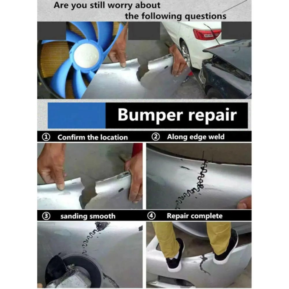 Bumper Hot Stapler Staples Parts Repair Kit 400pcs/Set Damaged For Plastic Pre-Cut Stainless Steel Welder Tool
Bumper Hot Stapler Staples Parts Repair Kit 400pcs/Set Damaged For Plastic Pre-Cut Stainless Steel Welder Tool