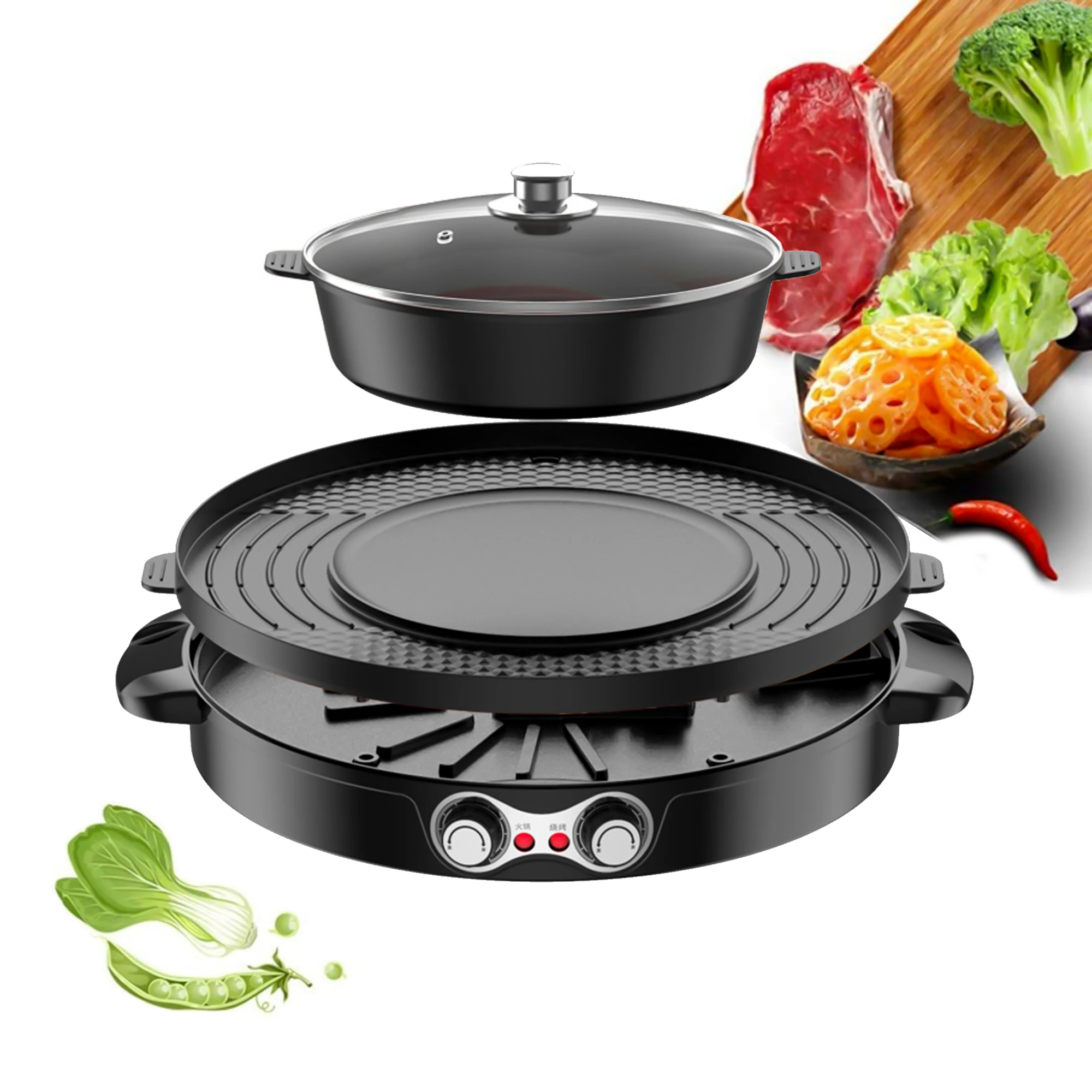 New Smokeless Non Stick Portable Frying Pan Multifunction Indoor Shabu Barbecue Stove Hot Pot Grill
New Smokeless Non Stick Portable Frying Pan Multifunction Indoor Shabu Barbecue Stove Hot Pot Grill