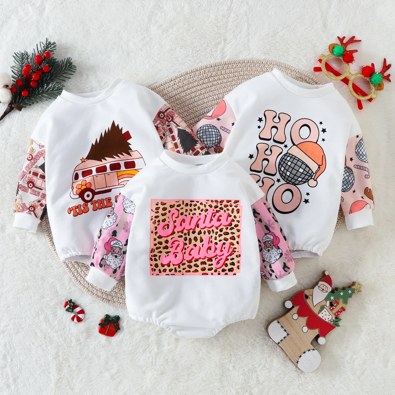 New Toddler Baby Sweatshirt Rompers Christmas Printed CasualLong Sleeve Bodysuits Jumpsuit Newborn Girl Boy Xmas Clothes 
New Toddler Baby Sweatshirt Rompers Christmas Printed CasualLong Sleeve Bodysuits Jumpsuit Newborn Girl Boy Xmas Clothes