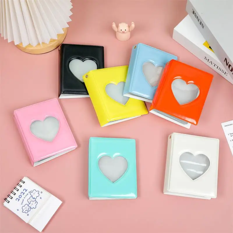 

3 Inch Solid Color Photocard Holder Korea Kpop Binder Photo Album 32 Pockets Polaroid Album Idol Star Chasing Ins Collect Book