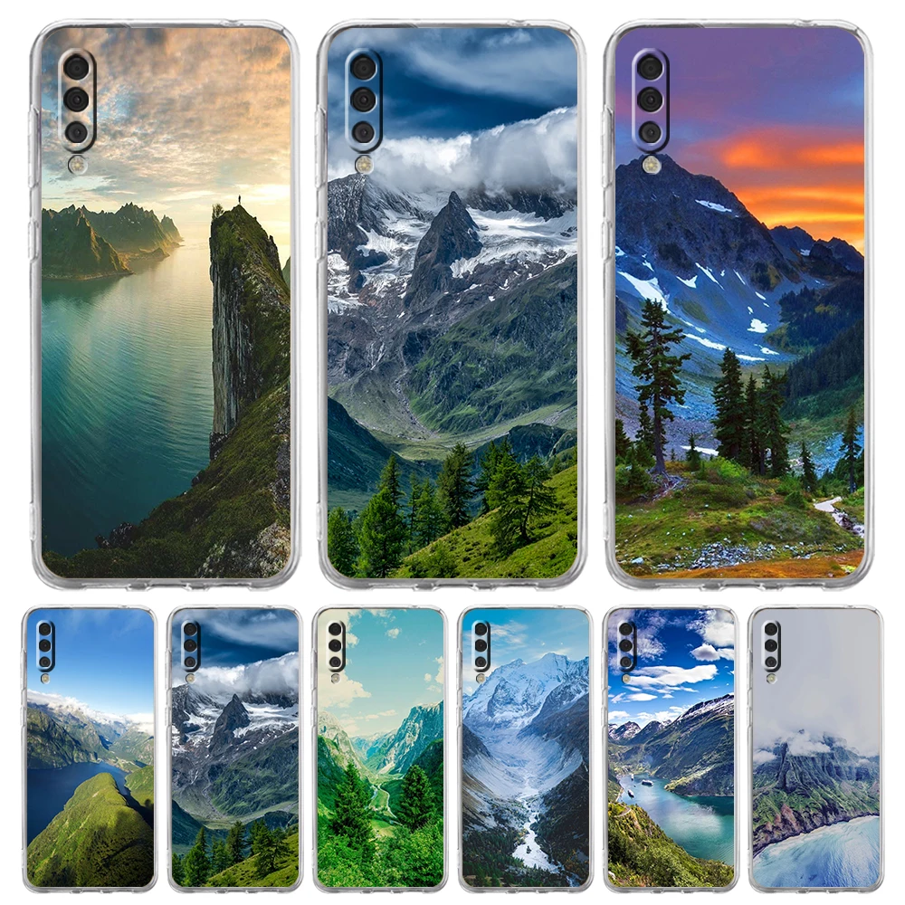 

Travel Mountain Sea Silicone Transparent For Samsung Galaxy A12 A22 A52 A02 A03S A50 A70 A10 A20 A20S A30 A40 Phone Case Shell