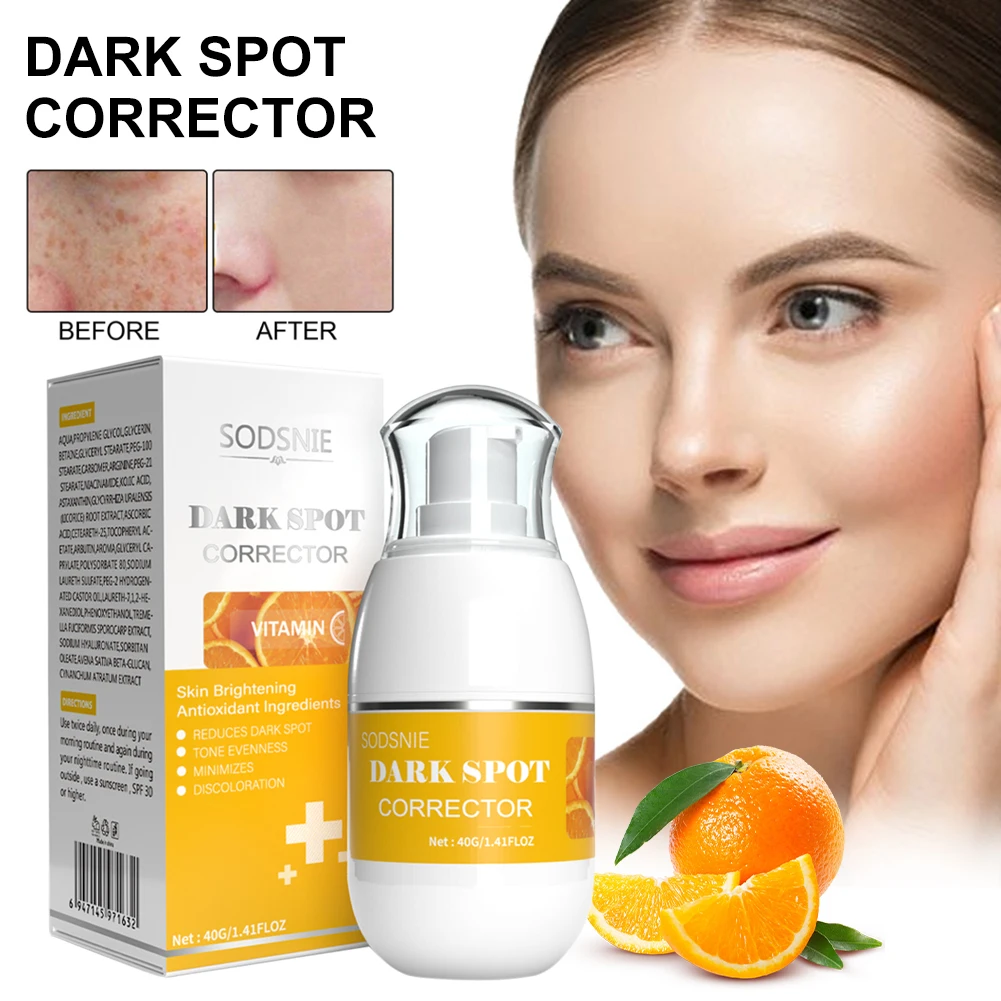 40g Dark Spot Corrector Whitening Cream Effectively Remove Freckles Age Spots Sunburns Melanin Remover Skin Moisturizing Cream
40g Dark Spot Corrector Whitening Cream Effectively Remove Freckles Age Spots Sunburns Melanin Remover Skin Moisturizing Cream