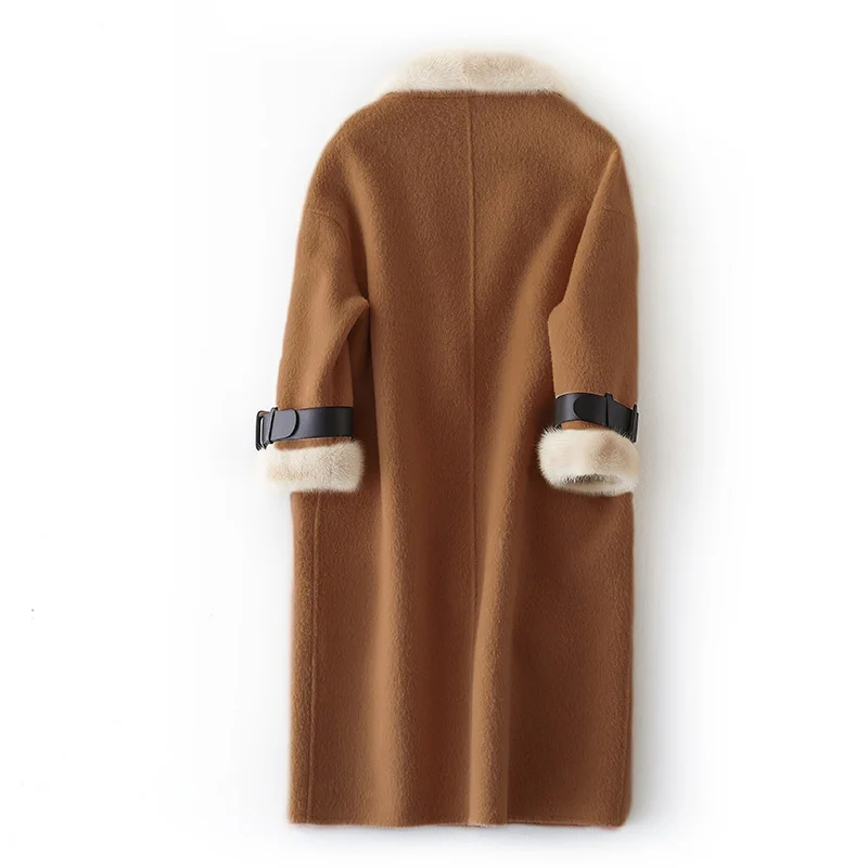 winter autumn high quality woolen 20% alpaca 80% wool mink collar coat ladies clothes
winter autumn high quality woolen 20% alpaca 80% wool mink collar coat ladies clothes
