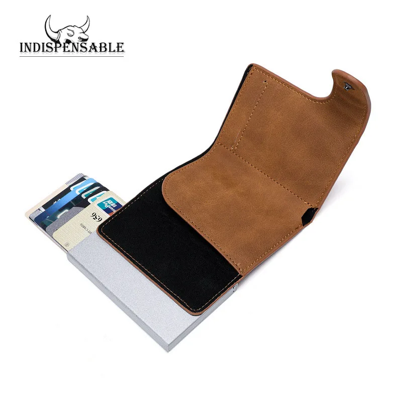 Indispensable Men's Leather Cute Wallet Id Business Card Holder RFID Nubuck Matte Skin Button Style Aluminum Box Small Purse VIP
Indispensable Men's Leather Cute Wallet Id Business Card Holder RFID Nubuck Matte Skin Button Style Aluminum Box Small Purse VIP