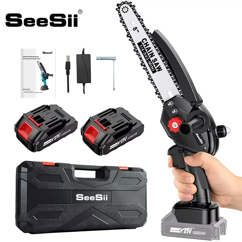 NEW2023 8 inch Cordless Portable Chainsaw with 1/2 Batteries 1500W Brushless Chain Saw for Garden Branch Tree Cutting
NEW2023 8 inch Cordless Portable Chainsaw with 1/2 Batteries 1500W Brushless Chain Saw for Garden Branch Tree Cutting