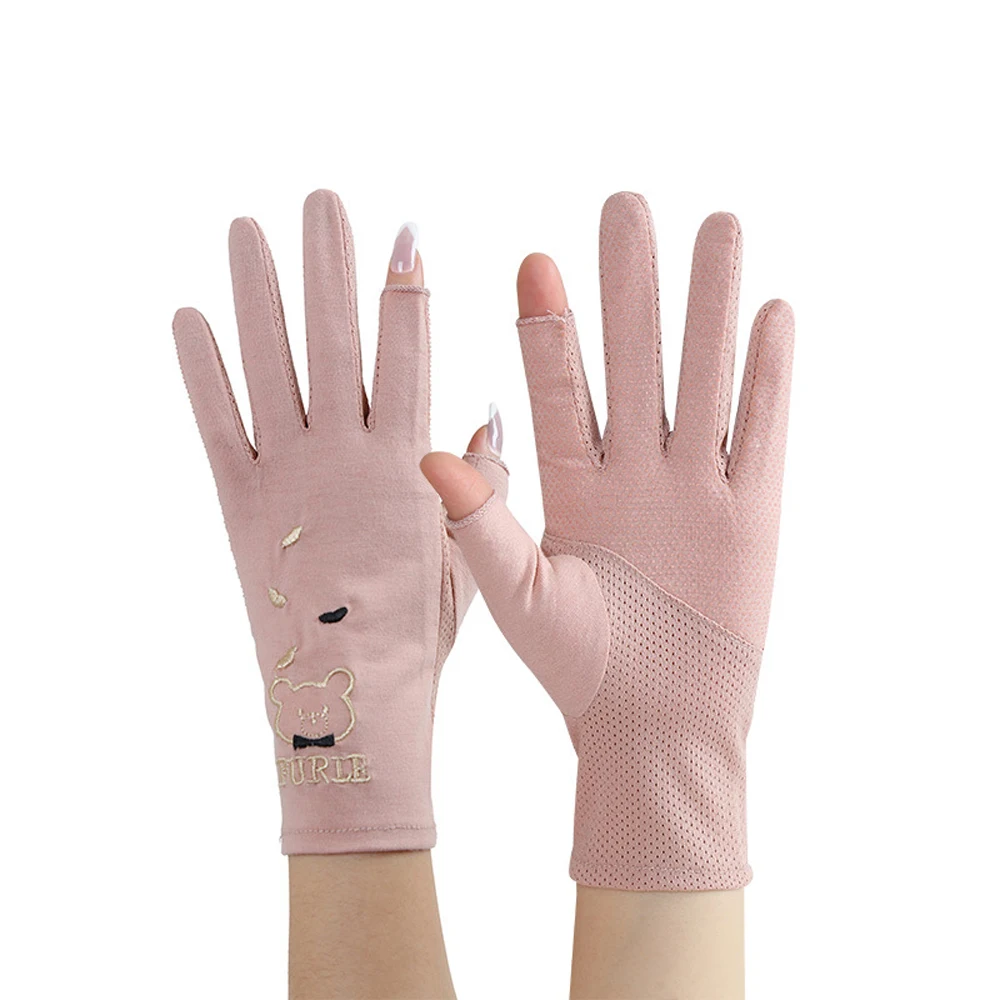 Embroidered Sun-proof Anti-UV Mesh Lady Women Cycling Thin Gloves Drive Mitten Sunscreen Mittens Five Fingers Mitts
Embroidered Sun-proof Anti-UV Mesh Lady Women Cycling Thin Gloves Drive Mitten Sunscreen Mittens Five Fingers Mitts