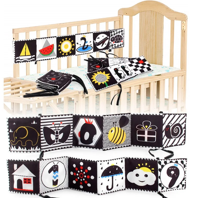 Sensory Cloth Book High Contrast Baby Toys 0-12 Months Newborn Crib Toys Black and White Animal Cloth Books Montessori Baby Book
Sensory Cloth Book High Contrast Baby Toys 0-12 Months Newborn Crib Toys Black and White Animal Cloth Books Montessori Baby Book