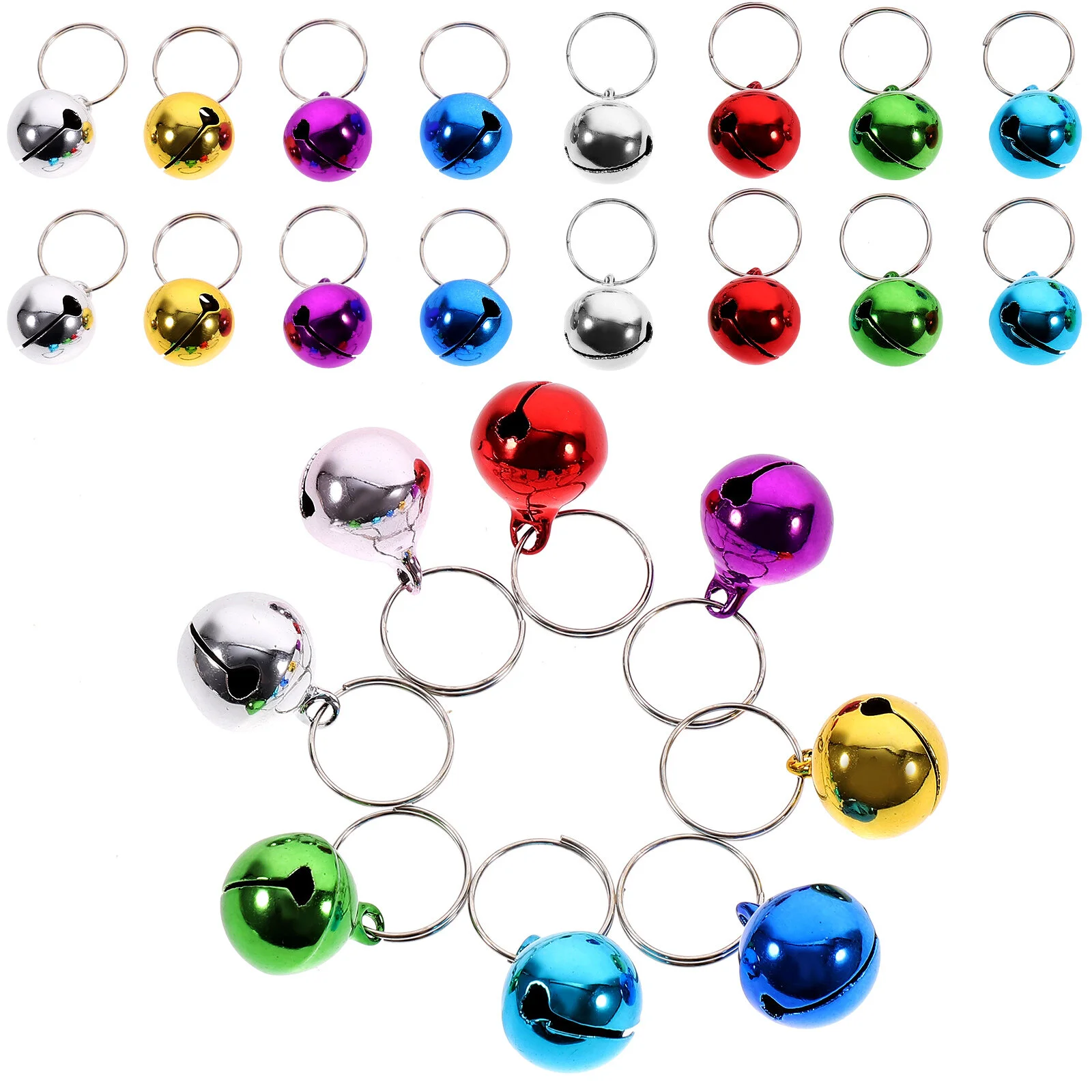 24 Pcs Keychain Accessories Decorative Bells Ornaments Small Crafts Portable 1.4X1.3cm Tiny Colorful Metal Cat Dog Collar
24 Pcs Keychain Accessories Decorative Bells Ornaments Small Crafts Portable 1.4X1.3cm Tiny Colorful Metal Cat Dog Collar