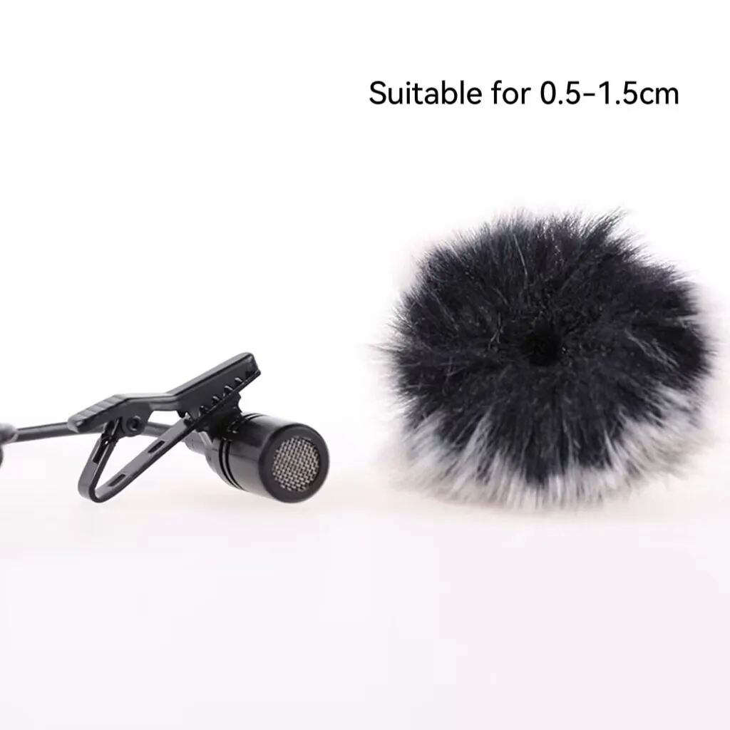 

0.5cm/1cm Outdoor Microphone Furry Windscreen Muff For 5-12/15mm Microphone Fur Wind Cover Microphone Accessories