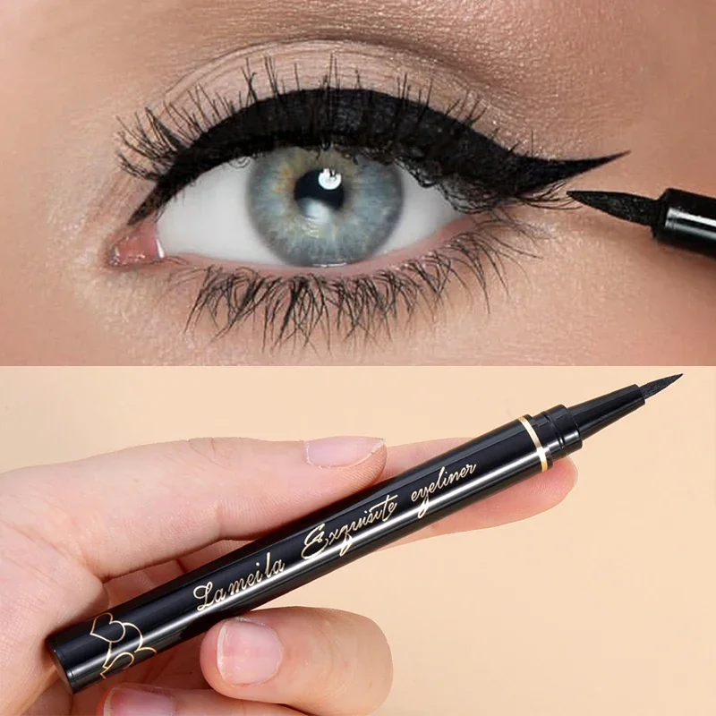 Ultra Thin Silky Matte Liquid Eyeliner Pen Waterproof Lasting Not Blooming Easy To Color Black Eye Liner Pencil Eyes Makeup Tool
Ultra Thin Silky Matte Liquid Eyeliner Pen Waterproof Lasting Not Blooming Easy To Color Black Eye Liner Pencil Eyes Makeup Tool