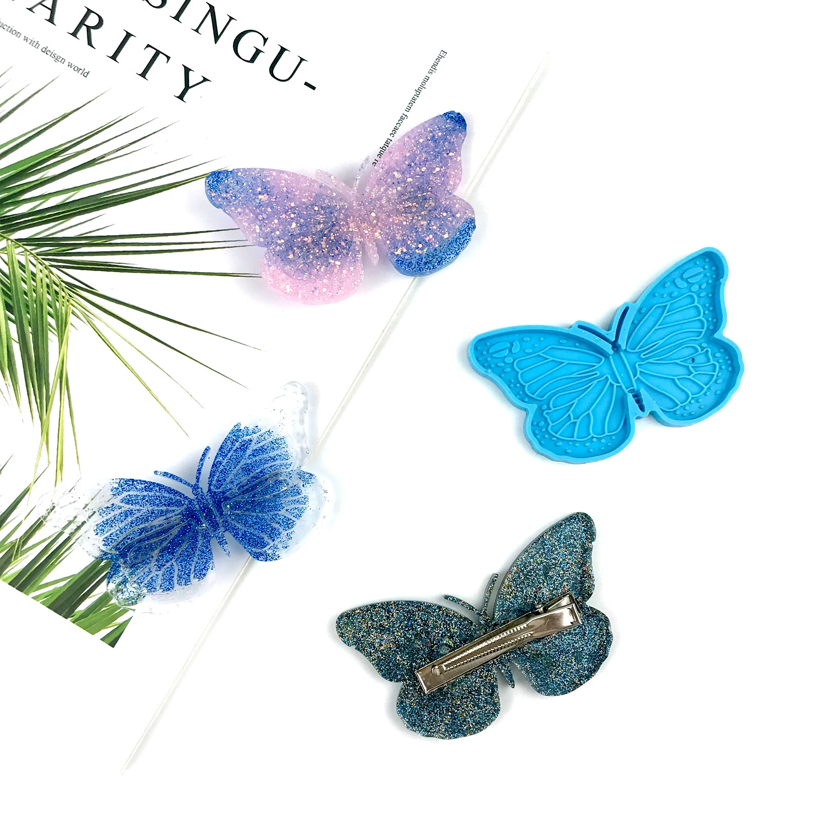 Butterfly Hairpin Epoxy Mould DIY Butterfly Hairpin Decorative Mould Keychain Backpack Pendant Silicone Mould With 4 Hairpin
Butterfly Hairpin Epoxy Mould DIY Butterfly Hairpin Decorative Mould Keychain Backpack Pendant Silicone Mould With 4 Hairpin