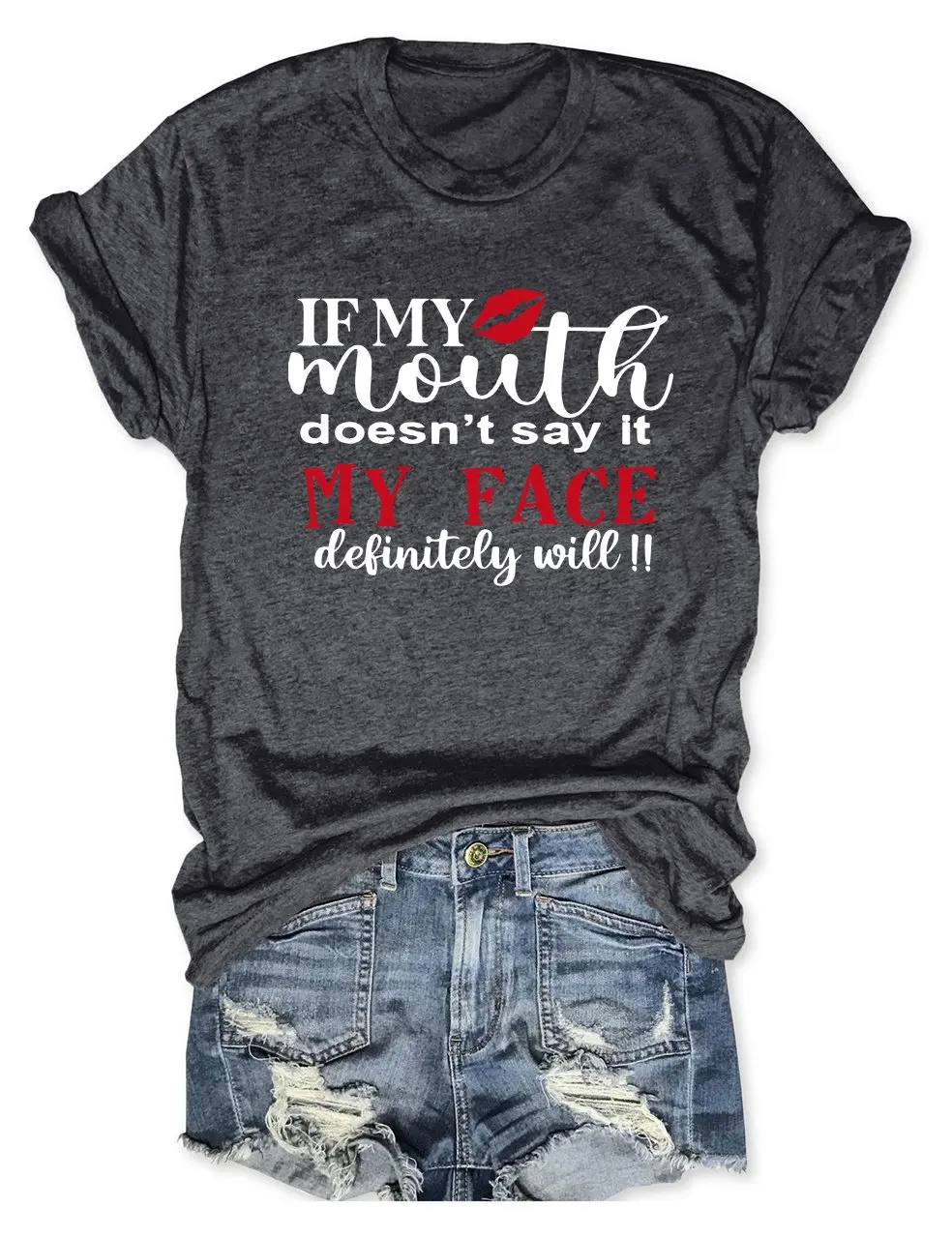 Teeteety Womens High Quality 100% Cotton If My Mouth Doesnt Say It My Face Definitely Will Graphic O-neck T-shirt
Teeteety Womens High Quality 100% Cotton If My Mouth Doesnt Say It My Face Definitely Will Graphic O-neck T-shirt