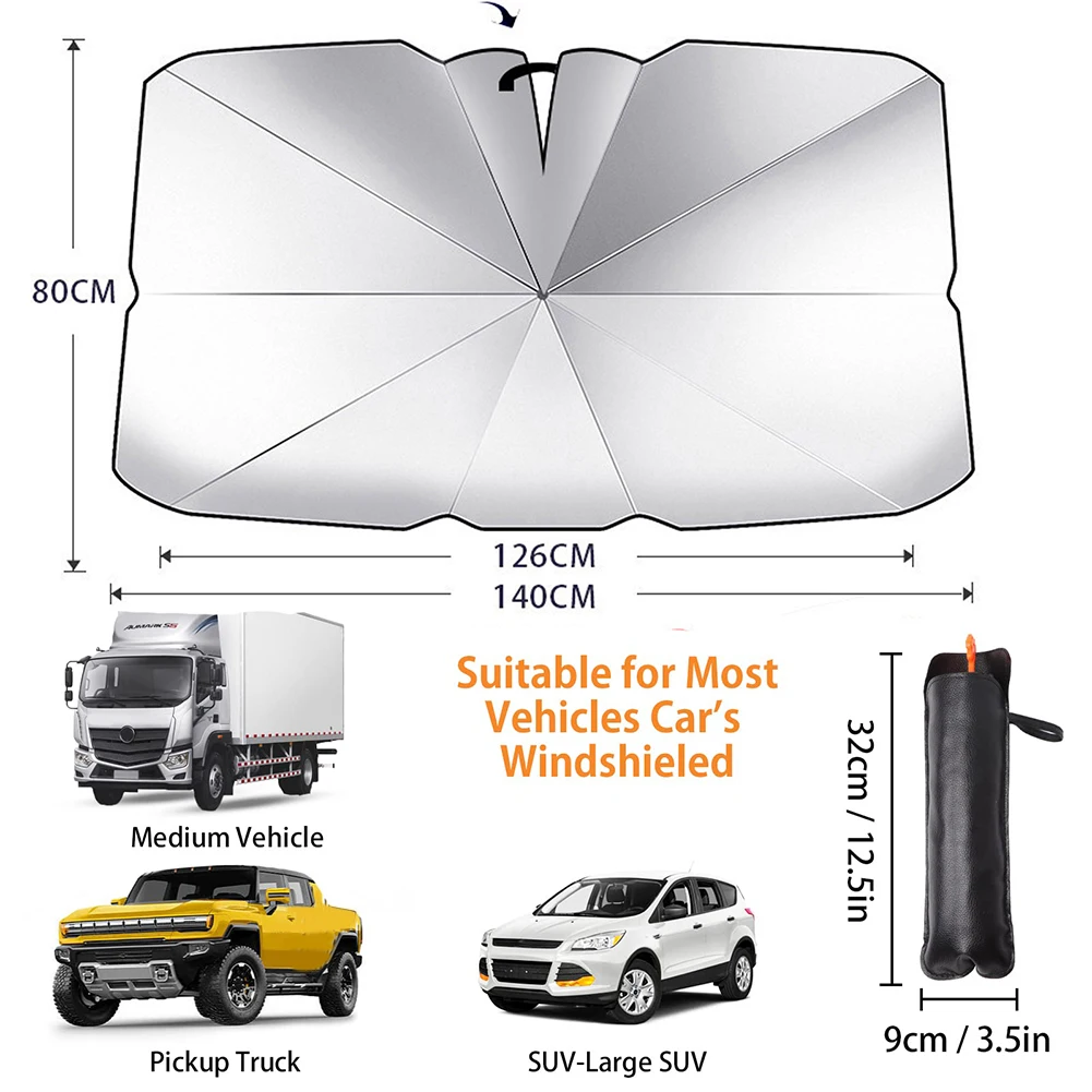 Car Windscreen Sun Shade Sunshade UV Heat Reflective Visor Umbrella Front Winshield Sunshades Cover Protection Heat Insulation
Car Windscreen Sun Shade Sunshade UV Heat Reflective Visor Umbrella Front Winshield Sunshades Cover Protection Heat Insulation
