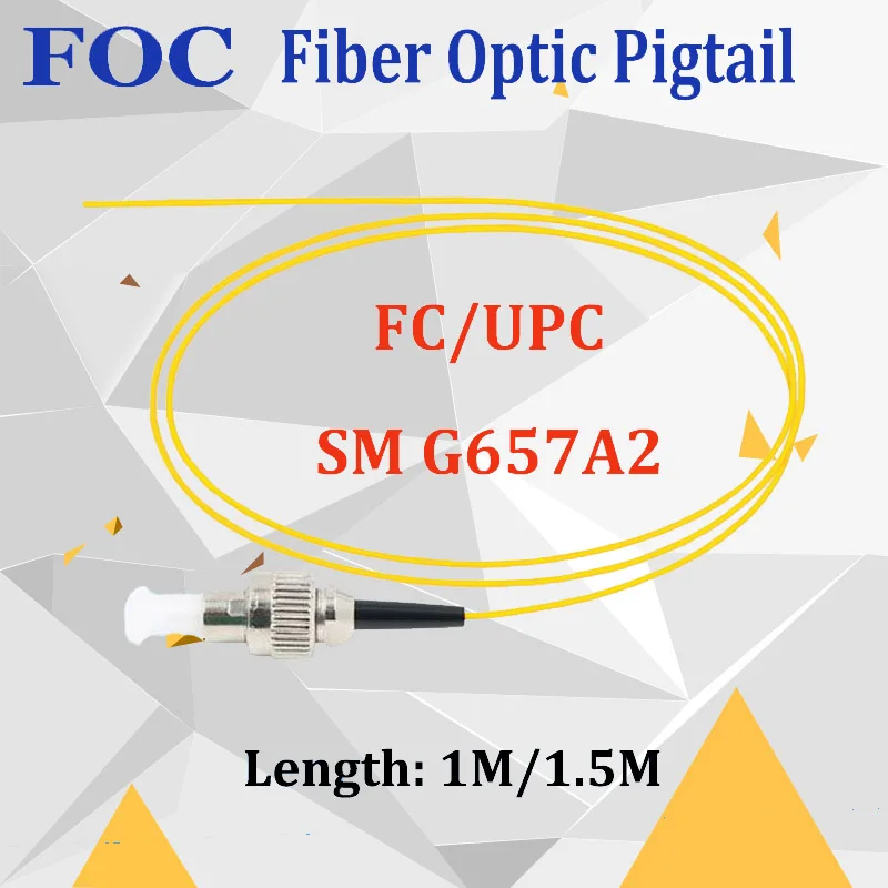 50Pcs Optical Fiber Pigtail FC/UPC Singlemode SM G657A2, Fiber Optic Material Pigtail Fibra, 1.5M
50Pcs Optical Fiber Pigtail FC/UPC Singlemode SM G657A2, Fiber Optic Material Pigtail Fibra, 1.5M