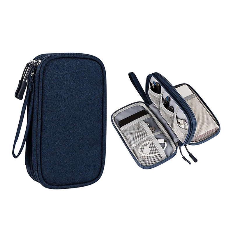 

Portable Power Bank Bag USB Gadgets Cables Wires Organizer Hard Disk Protection Storage Bag Sac de rangement en fil de fer