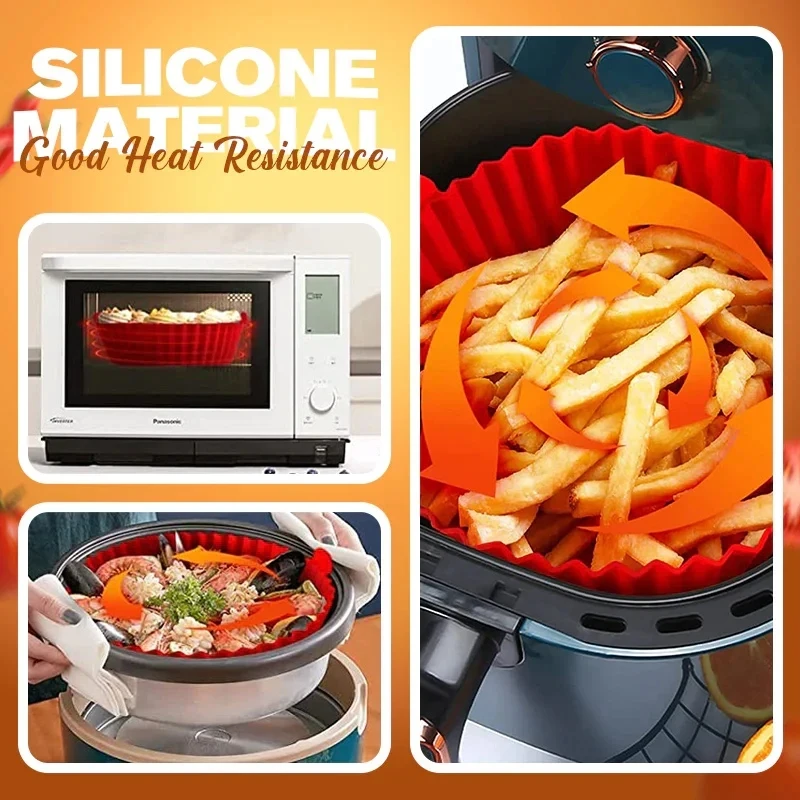 Air Fryer Silicone Baking Tray Reusable Round Air Fryers Oven Baking Tray Fried Pizza Chicken Mat AirFryer Silicone Pot Dropship
Air Fryer Silicone Baking Tray Reusable Round Air Fryers Oven Baking Tray Fried Pizza Chicken Mat AirFryer Silicone Pot Dropship