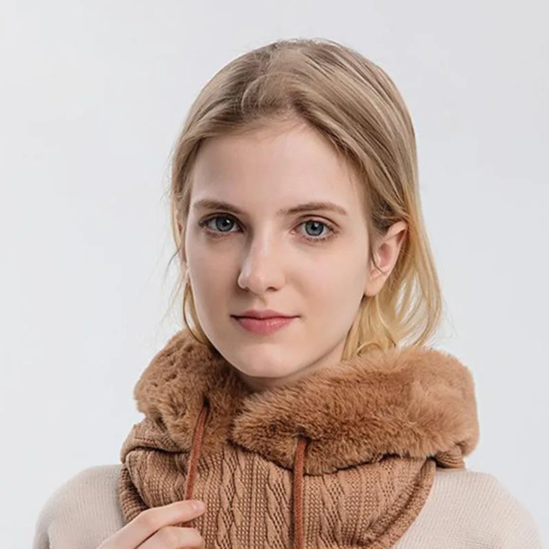 2022 Winter for Women Fur Cashmere Neck Warm Cap Mask Set Hooded Knitted Outdoor Ski Windproof Hat Thick Plush Fluffy Beanies
2022 Winter for Women Fur Cashmere Neck Warm Cap Mask Set Hooded Knitted Outdoor Ski Windproof Hat Thick Plush Fluffy Beanies