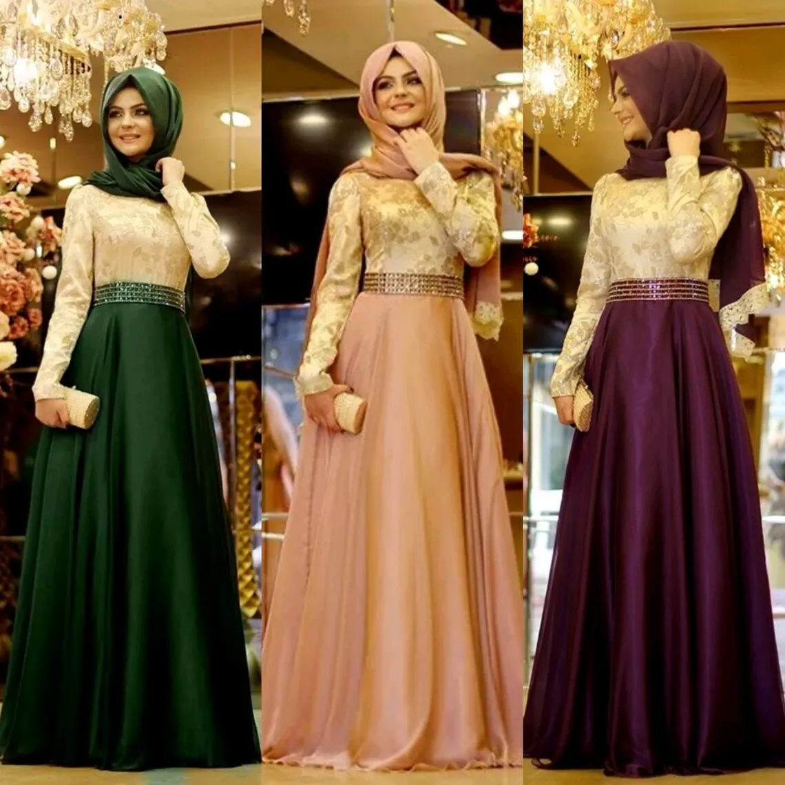 Long Sleeve Arabic Muslim Hijab Dresses Evening Wear Formal Moroccan Kaftan Party Pageant Prom Gown Modest Women Robes De Soriee
Long Sleeve Arabic Muslim Hijab Dresses Evening Wear Formal Moroccan Kaftan Party Pageant Prom Gown Modest Women Robes De Soriee
