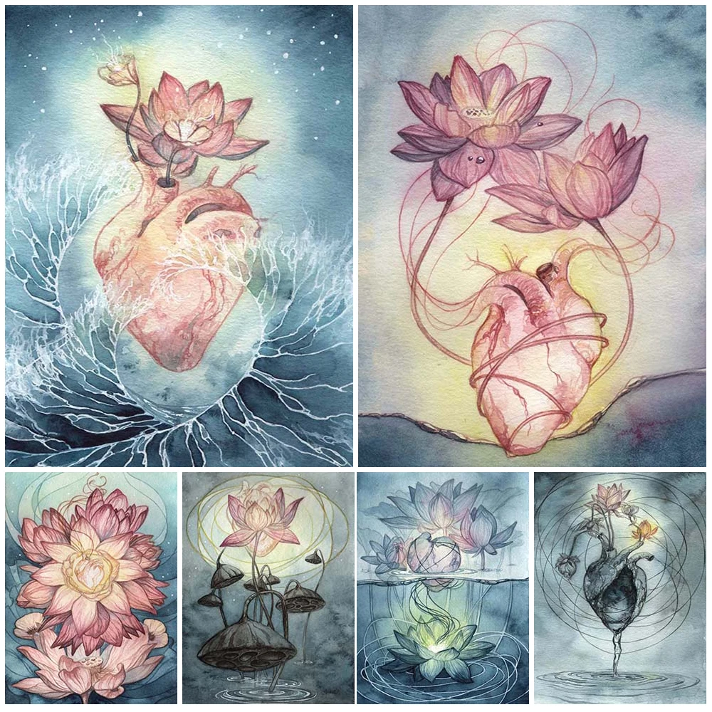 Lotus And Heart Modern Abstract Watercolor Wall Art Canvas Painting Lotus On The Heart Poster And Print Home Decoration Unframed
Lotus And Heart Modern Abstract Watercolor Wall Art Canvas Painting Lotus On The Heart Poster And Print Home Decoration Unframed