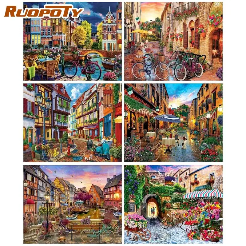 RUOPOTY Diamond Painting House bike Cross Stitch Kit Diamond Embroidery Landscape Crystal Painting Full Square Drill Art
RUOPOTY Diamond Painting House bike Cross Stitch Kit Diamond Embroidery Landscape Crystal Painting Full Square Drill Art