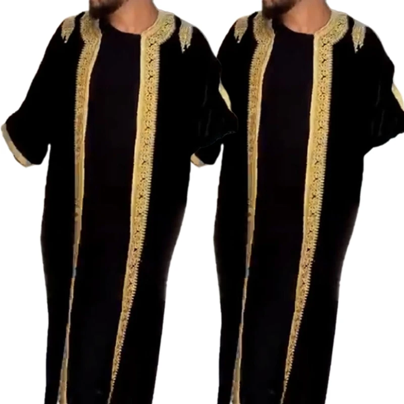 Men Islamic Arabic Kaftan Muslim Clothing Long Sleeve Patchwork Abaya Robes Fashion Saudi Arabia Dubai Mens Jubba Thobe
Men Islamic Arabic Kaftan Muslim Clothing Long Sleeve Patchwork Abaya Robes Fashion Saudi Arabia Dubai Mens Jubba Thobe