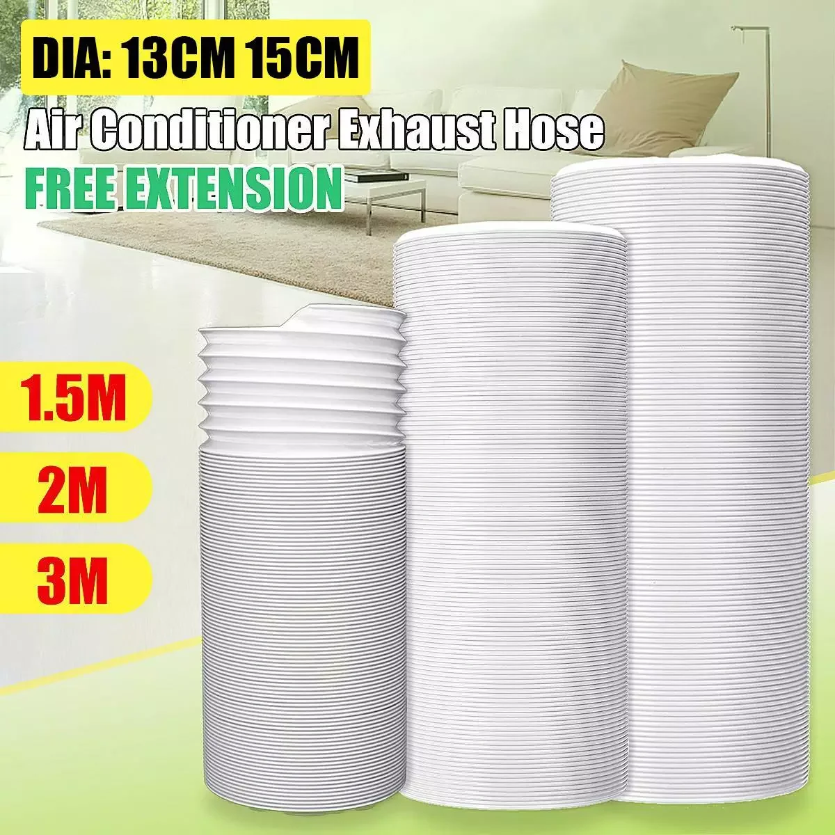 Universal Exhaust Hose Tube Vent Hose For Portable Air Conditioners Dia 12.5cm 13cm 15cm Air Vent Pipe 150cm 200cm 300cm
Universal Exhaust Hose Tube Vent Hose For Portable Air Conditioners Dia 12.5cm 13cm 15cm Air Vent Pipe 150cm 200cm 300cm