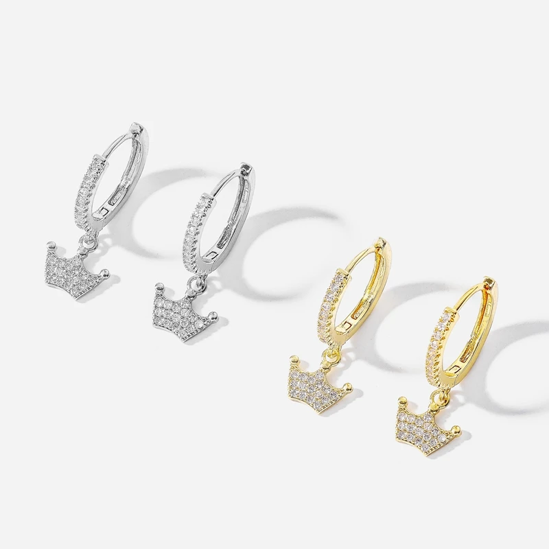 Korean Fashion Zircon Crown Gold Plated Hoop Earrings For Women Retro Drop Pendant Girl Earrings 2022 Jewelry Gift
Korean Fashion Zircon Crown Gold Plated Hoop Earrings For Women Retro Drop Pendant Girl Earrings 2022 Jewelry Gift