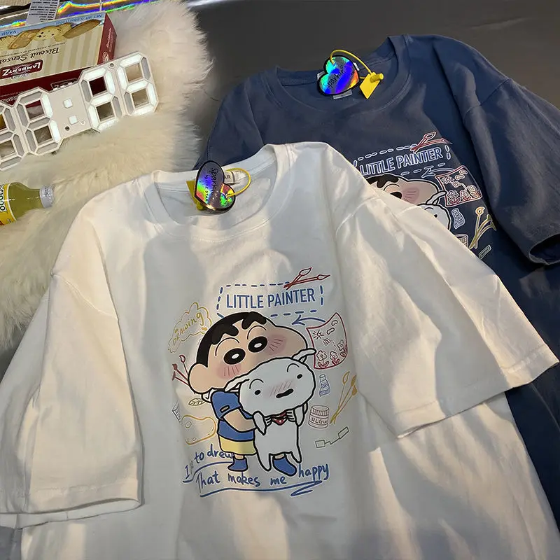 Новинка 2023, футболка Crayon Shin-Chan с коротким рукавом, летние свободные топы с героями мультфильмов Ins для школьниц, подарок для студентов
Новинка 2023, футболка Crayon Shin-Chan с коротким рукавом, летние свободные топы с героями мультфильмов Ins для школьниц, подарок для студентов
