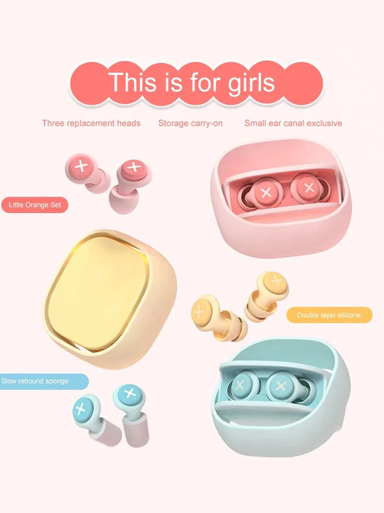 Earplug Silicone Sleep Ear Plugs Noise Reduction Health Night Anti Snoring Small Ears Women Gift Soundproof Memory Foam Plugs
Earplug Silicone Sleep Ear Plugs Noise Reduction Health Night Anti Snoring Small Ears Women Gift Soundproof Memory Foam Plugs