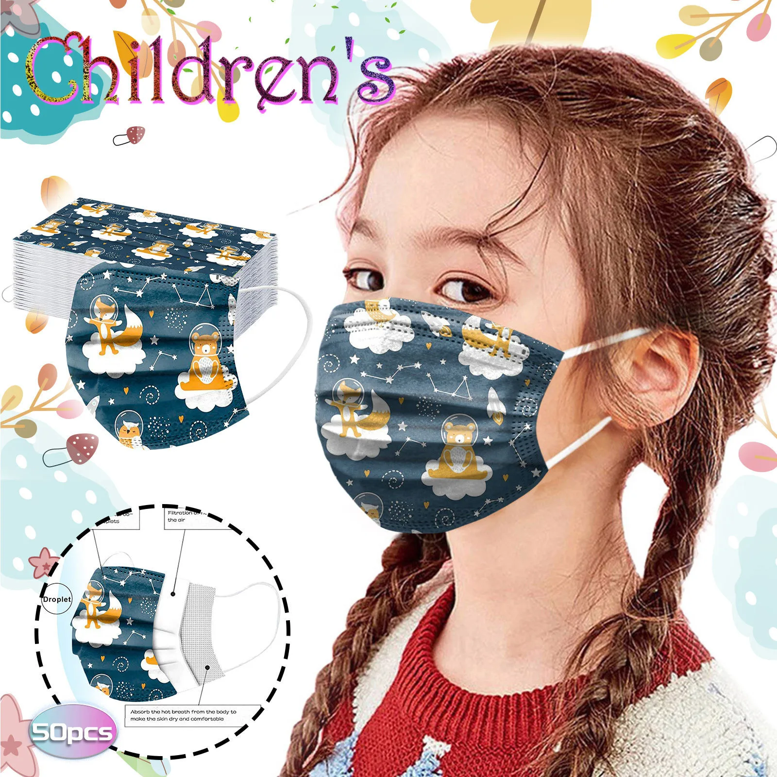 20PCS Kids Printing Disposable Protective Five Layers Face Mask With Nose Strip Breathable Dust-Proof Party Dress Decoration
20PCS Kids Printing Disposable Protective Five Layers Face Mask With Nose Strip Breathable Dust-Proof Party Dress Decoration