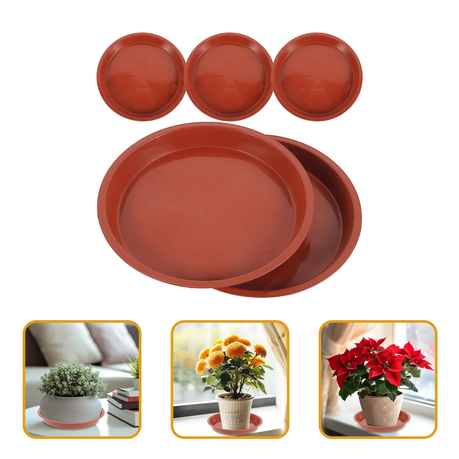 

Flower Pot Drip Tray Trays Indoors No Holes Pots Plants Water Round Shaped Saucer Saucers Outdoors Drainage Plastic