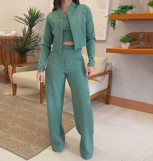 2023 Autumn Winter Spring Fashion Casual Womens Two Piece Sets Outfit Elegant Commuter Solid Color Long Sleeve Top and Pants Set
2023 Autumn Winter Spring Fashion Casual Womens Two Piece Sets Outfit Elegant Commuter Solid Color Long Sleeve Top and Pants Set