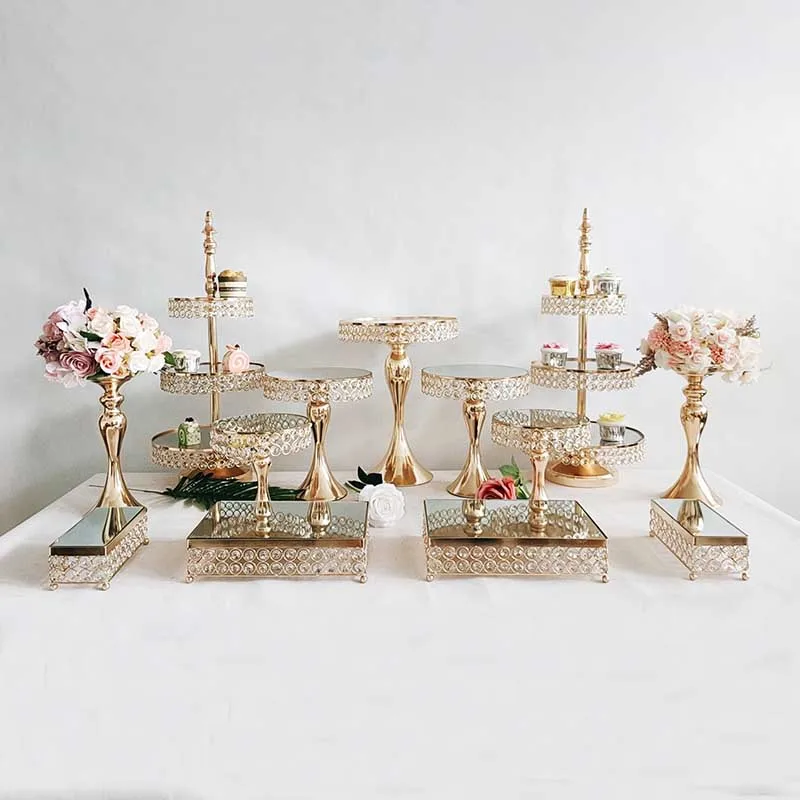 1-15pcs Crystal Cake Stand Set Metal mirror Cupcake stand decorations Dessert Pedestal wedding Party Display cake tray
1-15pcs Crystal Cake Stand Set Metal mirror Cupcake stand decorations Dessert Pedestal wedding Party Display cake tray