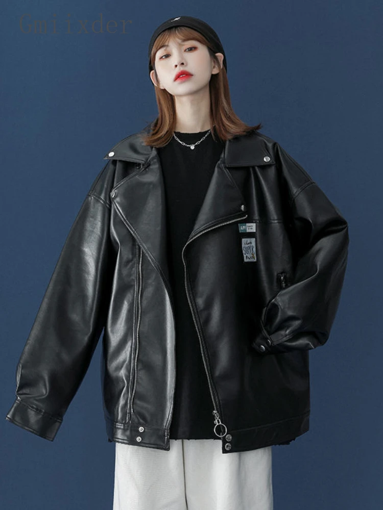 Gmiixder Black Motorcycle Leather Jacket Plus Velvet Top Men and Women Autumn Winter 2022 New High Street Loose PU Leather Coat
Gmiixder Black Motorcycle Leather Jacket Plus Velvet Top Men and Women Autumn Winter 2022 New High Street Loose PU Leather Coat
