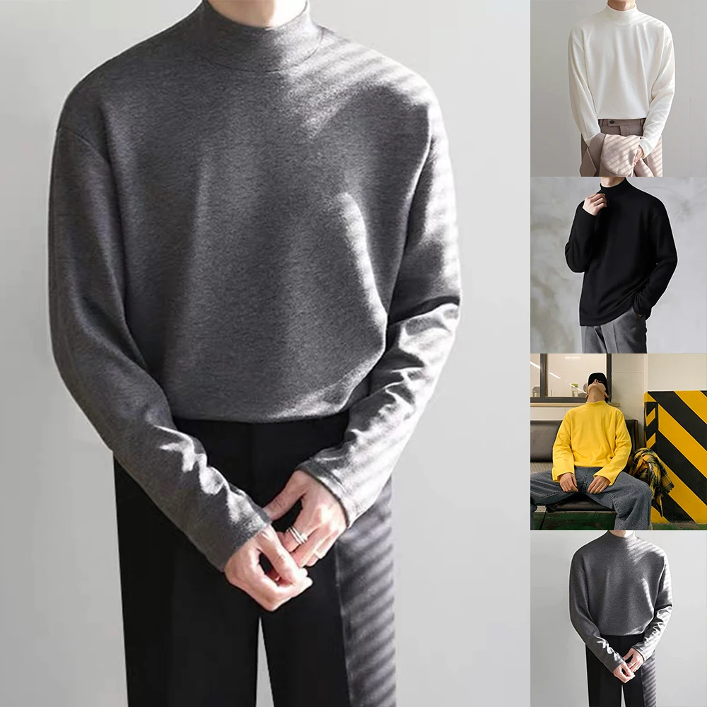 T-Shirts Men Tees Long Sleeve Warm Basic Mock Neck T-shirts Male Turtleneck Slim Fit Casual Tee Shirt Boy Plus Size Bottoming
T-Shirts Men Tees Long Sleeve Warm Basic Mock Neck T-shirts Male Turtleneck Slim Fit Casual Tee Shirt Boy Plus Size Bottoming
