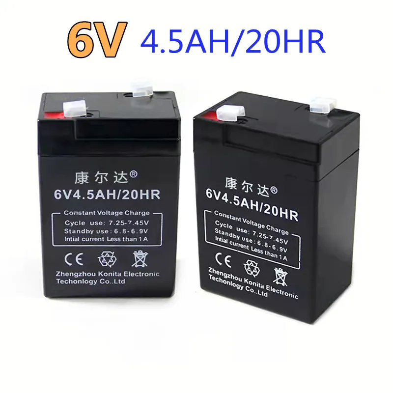 

6V. 4500mah.Rechargeable lead-acid batteries Applicable to Electronic scale.Children's toy car emergency lamp. Outdoor emergency