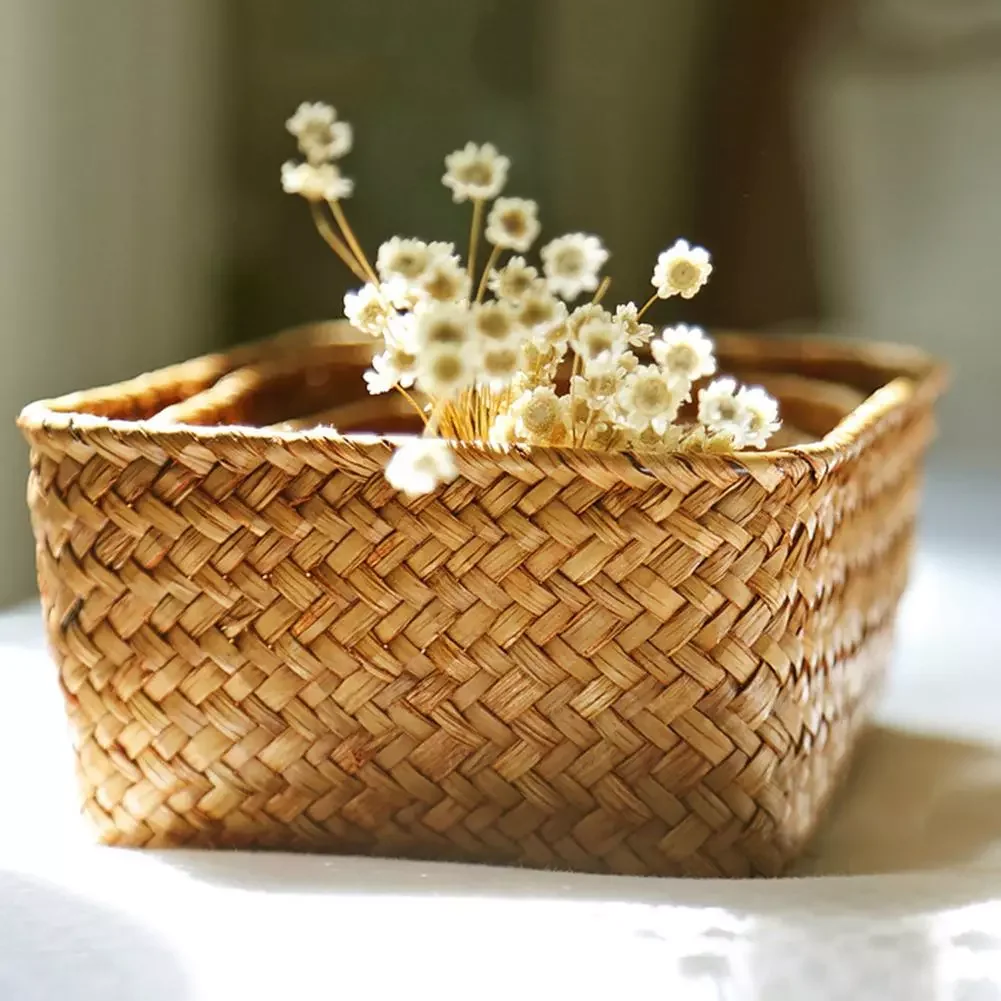 Handmade Weaving Fruit Basket Storage Rattan Cosmetics Cloth Vegetables Fruit Sundries Decoration Tea Basket Picnic Tools
Handmade Weaving Fruit Basket Storage Rattan Cosmetics Cloth Vegetables Fruit Sundries Decoration Tea Basket Picnic Tools