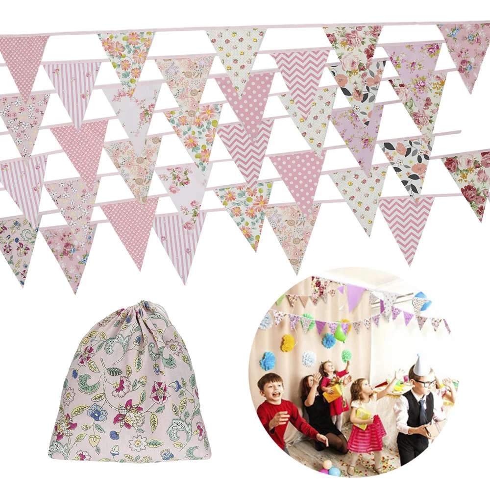 50 pcs Flags Colorful Flowers Cotton Fabric Bunting Pennant Flag Banner Garland Wedding Party Outdoor DIY Home Decor Crafts
50 pcs Flags Colorful Flowers Cotton Fabric Bunting Pennant Flag Banner Garland Wedding Party Outdoor DIY Home Decor Crafts