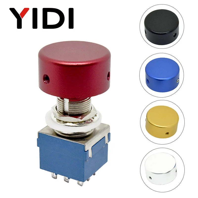 9 Pin 3PDT Switch Foot Guitar Effect Pedal Box Stomp Switch Latching Solder Pin with Aluminum Head Nail Cap with Wrench
9 Pin 3PDT Switch Foot Guitar Effect Pedal Box Stomp Switch Latching Solder Pin with Aluminum Head Nail Cap with Wrench
