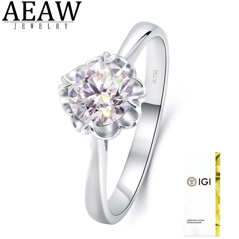 Real Gold Round Shape 1.006ct CVD Lab Grown Diamond With IGI Engagement Wedding Ring for Women Jewelry
Real Gold Round Shape 1.006ct CVD Lab Grown Diamond With IGI Engagement Wedding Ring for Women Jewelry