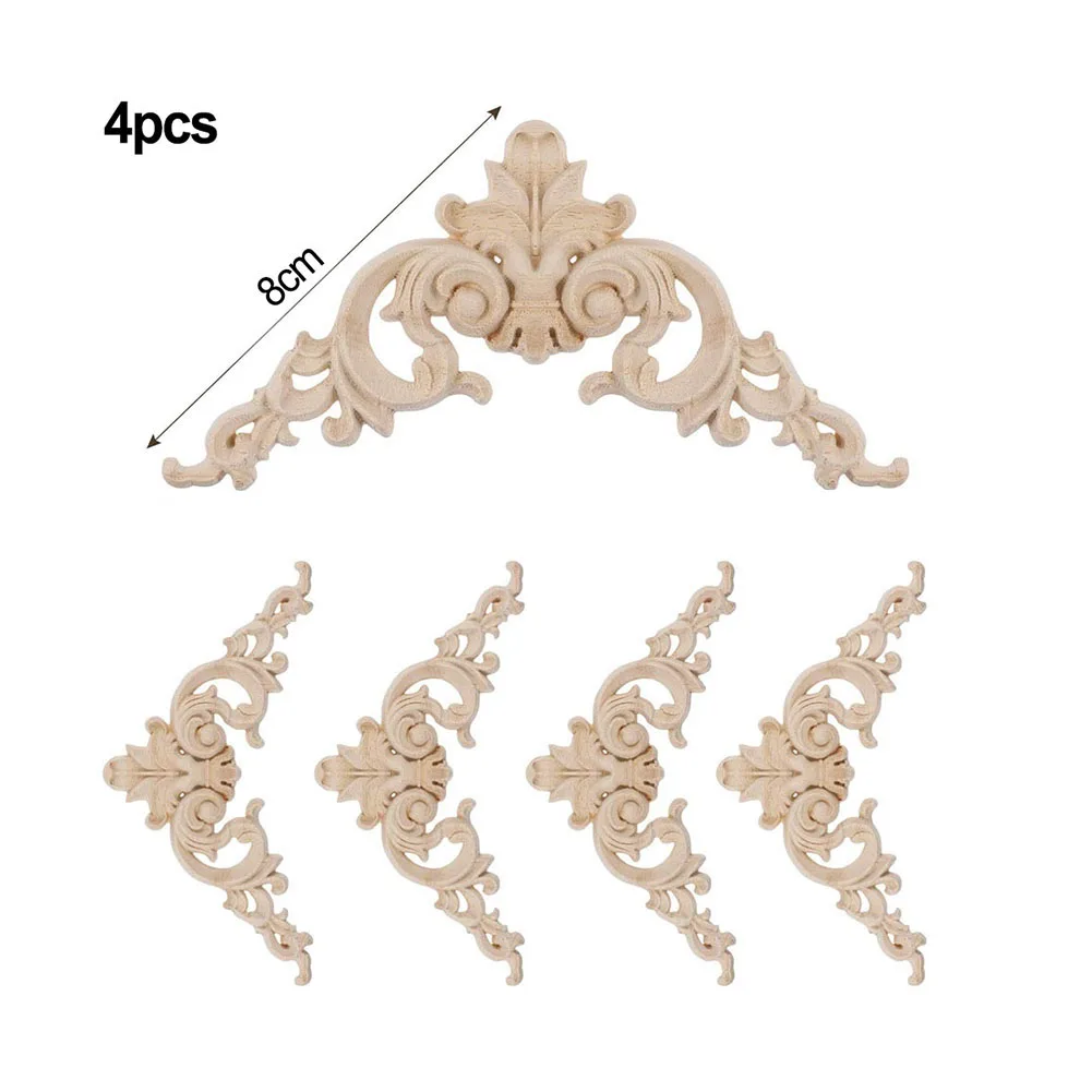 4pcs Wood Carved Corner Onlay Applique Door Cabinet Carving Decal For Furniture Cabinet Door Frame Wall Home Decor Crafts
4pcs Wood Carved Corner Onlay Applique Door Cabinet Carving Decal For Furniture Cabinet Door Frame Wall Home Decor Crafts