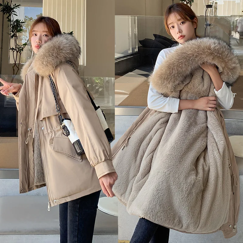Women's Long Winter 2022 New Cashmere Warm Large Woolen Collar Korean Version of Casual Cotton Winter Coat Women
Women's Long Winter 2022 New Cashmere Warm Large Woolen Collar Korean Version of Casual Cotton Winter Coat Women
