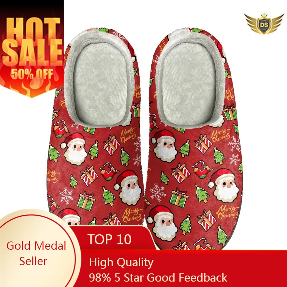Christmas Design Warm Cotton Slippers Print On Demand Casual Winter Cozy Footwear Non-Slip Home Couple Footwear Print On Demand
Christmas Design Warm Cotton Slippers Print On Demand Casual Winter Cozy Footwear Non-Slip Home Couple Footwear Print On Demand